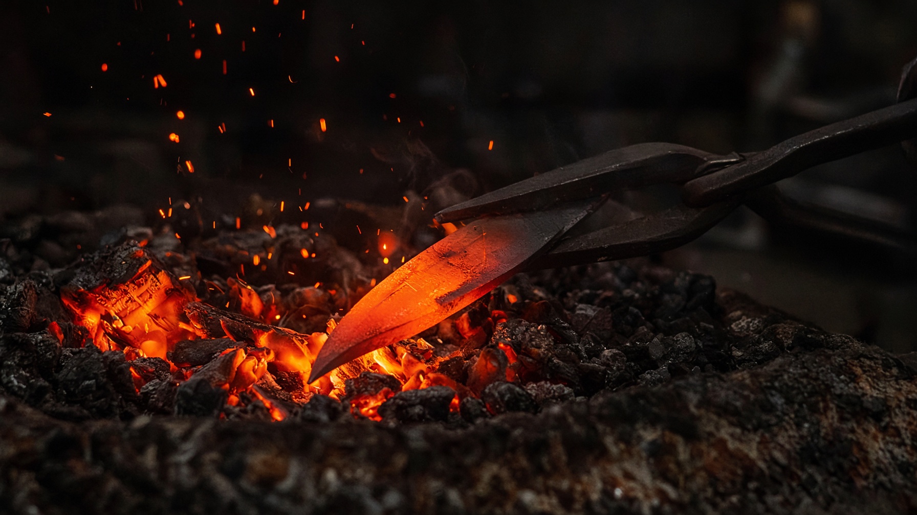 Blade in the coals